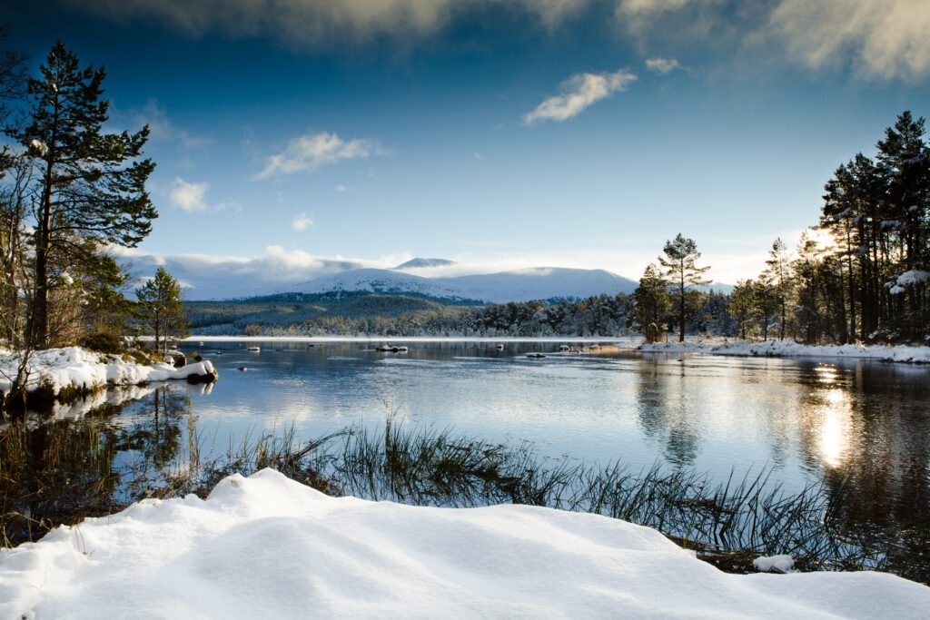 Loch Morlich with Snow at New Year