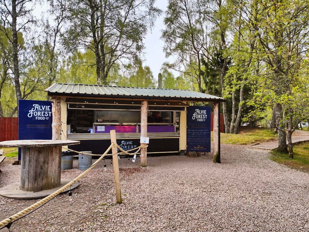 Self catering lodge near Alvie forest food Dalraddy