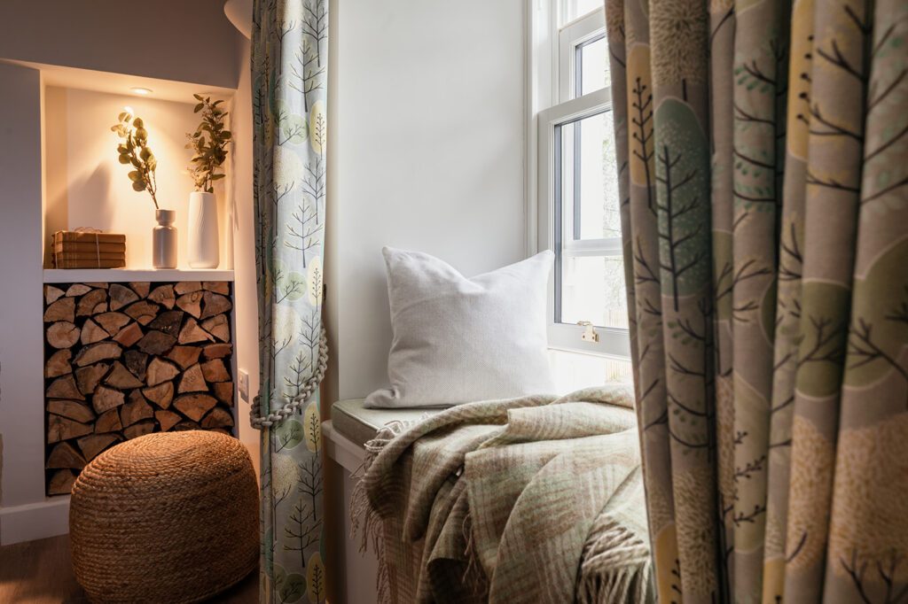 Window seat in Beinn Cottage on the Alvie Estate