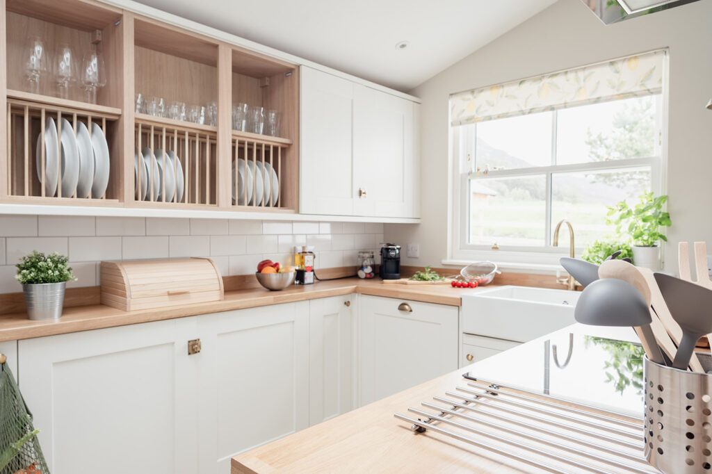 Kitchen inside Beinn Cottage