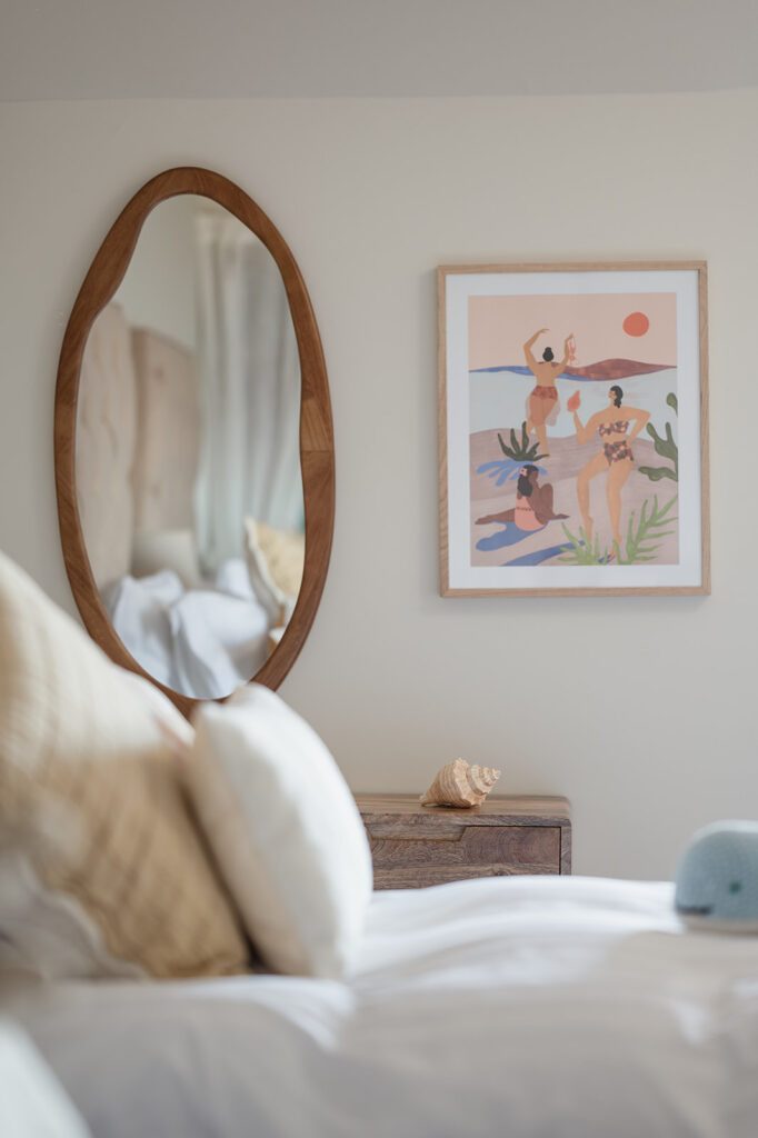Upstairs bedroom in Ina's Cottage in Portmahomack.