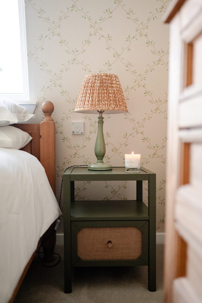 Bedside table in Park Cottage
