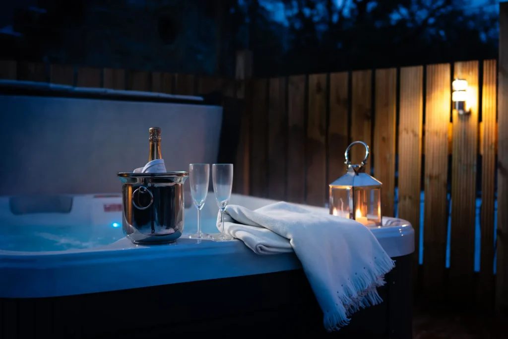 couples hot tub self catering